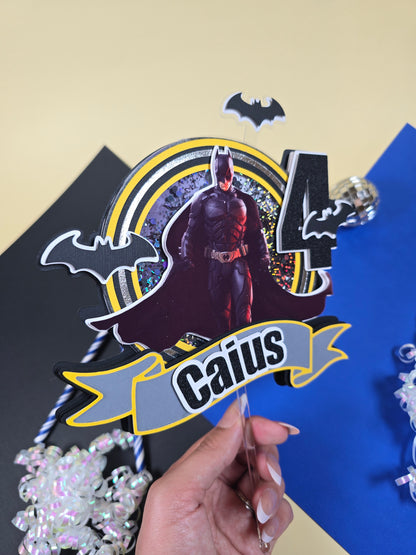 Batman Cake topper, Super hero theme party, Batman party