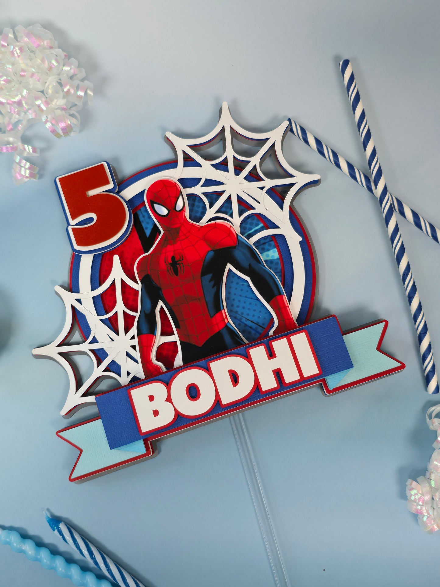Spider Man Cake topper, Super hero theme party, Spiderman party