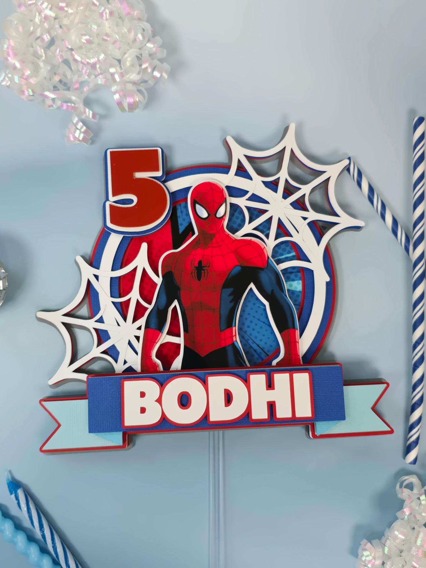 Spider Man Cake topper, Super hero theme party, Spiderman party