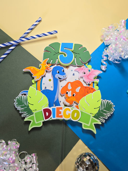 Dinosaur Cake topper, Dinosaurs birthday, Dinosaur party theme