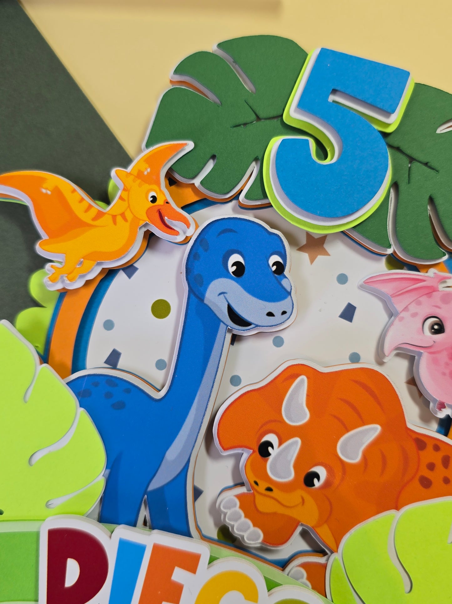 Dinosaur Cake topper, Dinosaurs birthday, Dinosaur party theme
