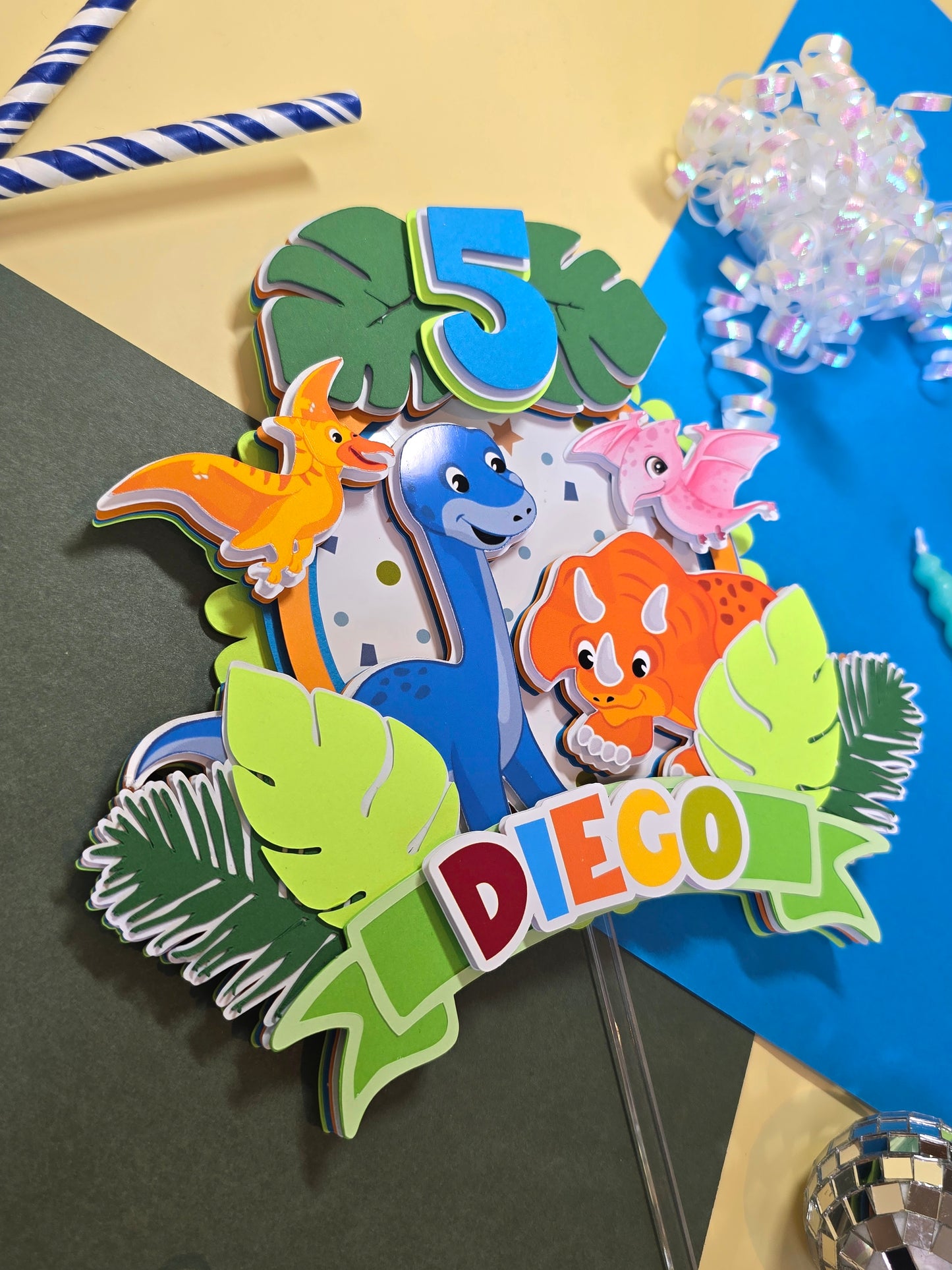 Dinosaur Cake topper, Dinosaurs birthday, Dinosaur party theme