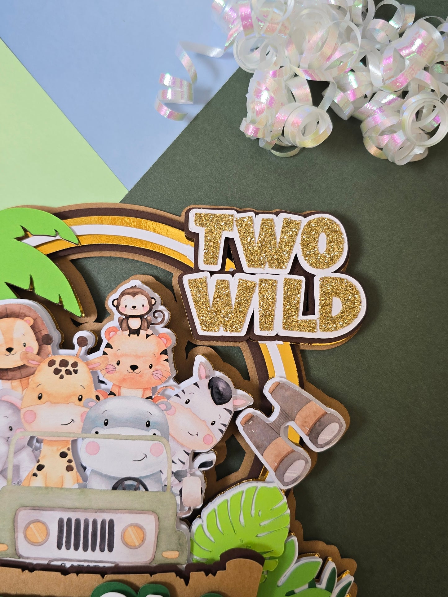 Two wild Cake topper, Safari Cake topper, Animals cake topper, Safari birthday