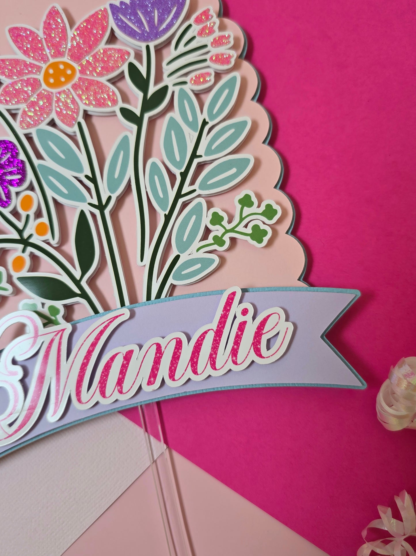 Wildflowers Cake topper, Flowers Cake topper, wildflowers, first birthday decor