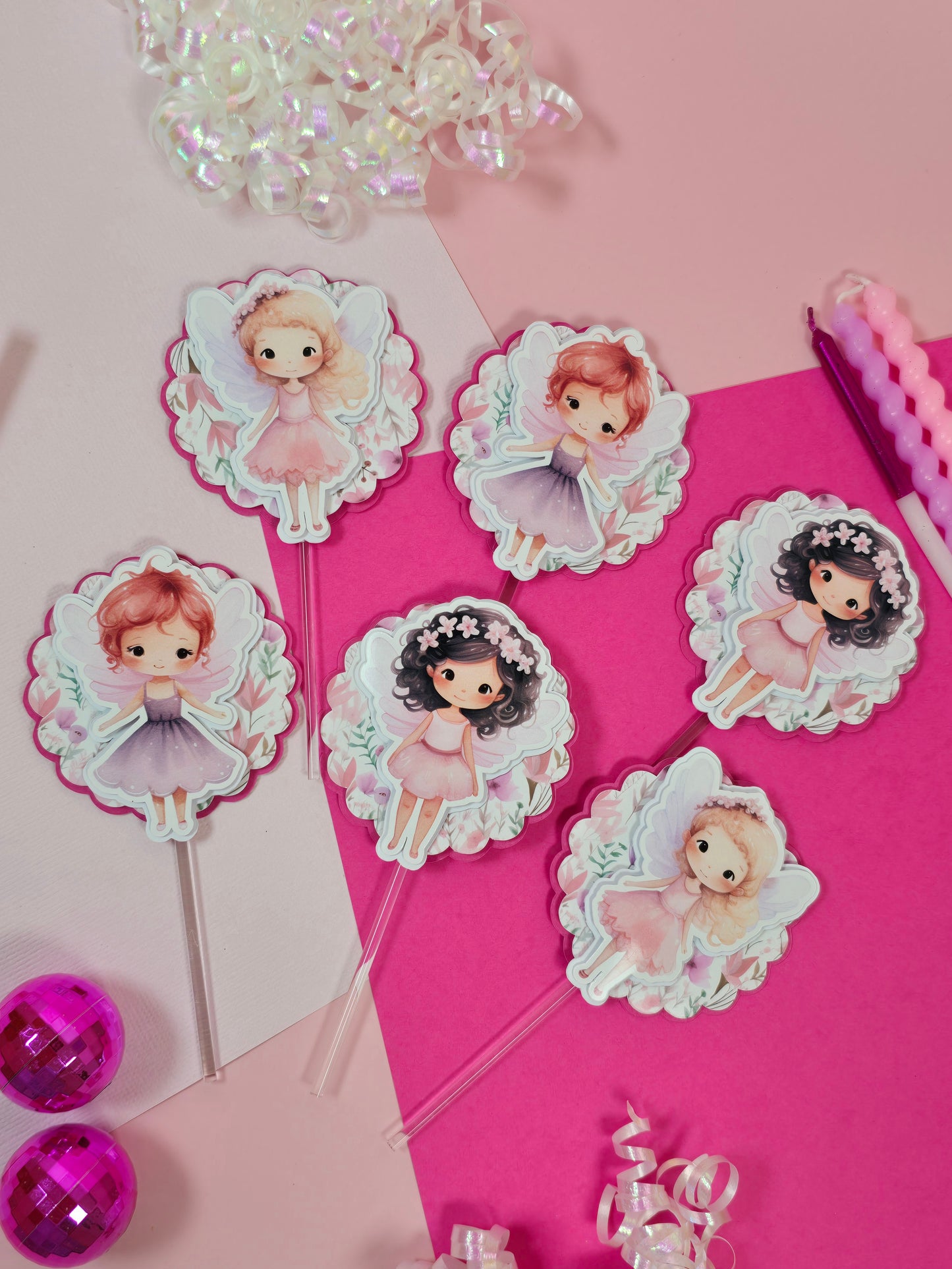 Fairy Cupcake Topper, Fairy Garden cupcake decor, Fairy birthday
