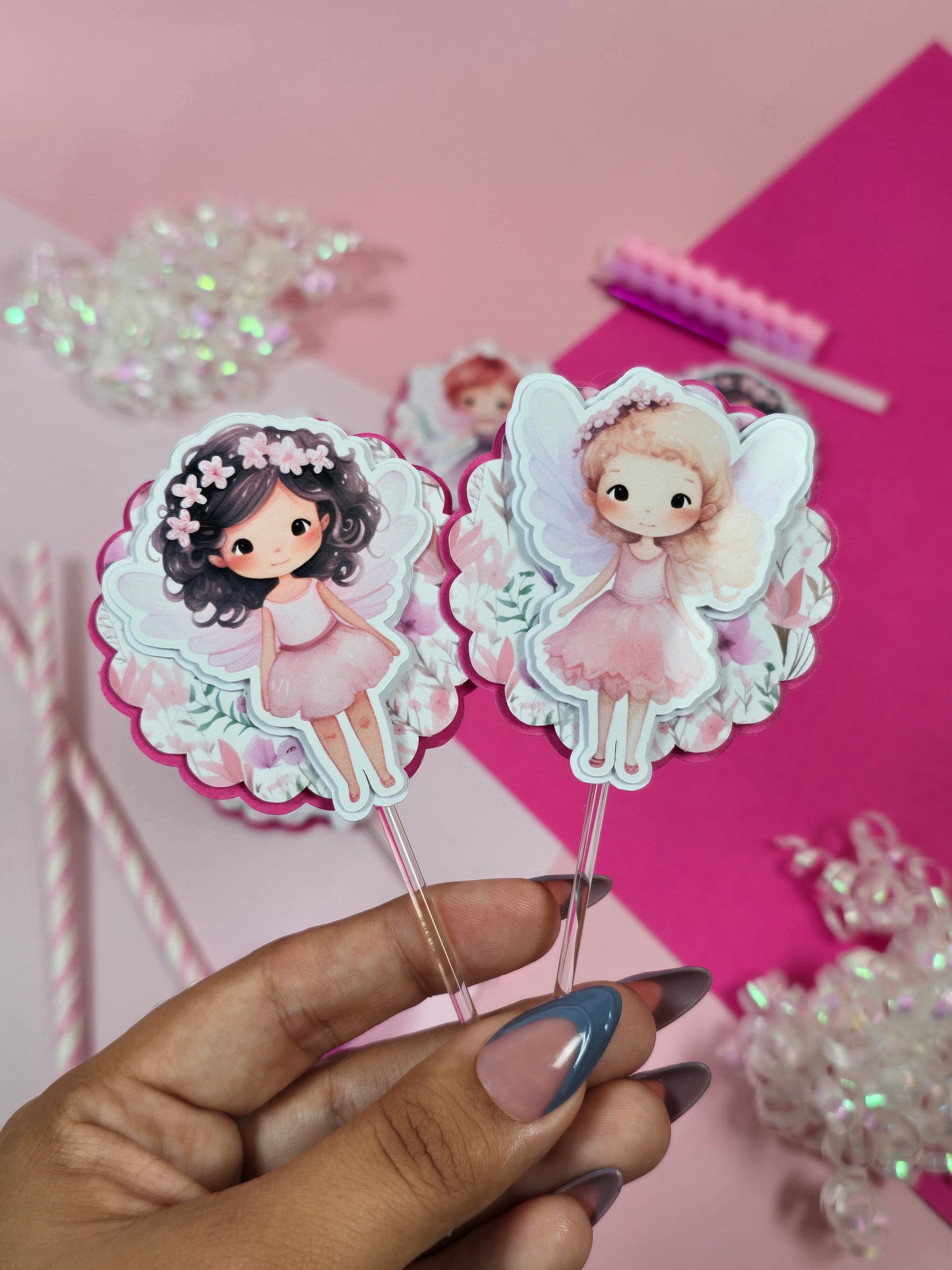 Fairy Cupcake Topper, Fairy Garden cupcake decor, Fairy birthday