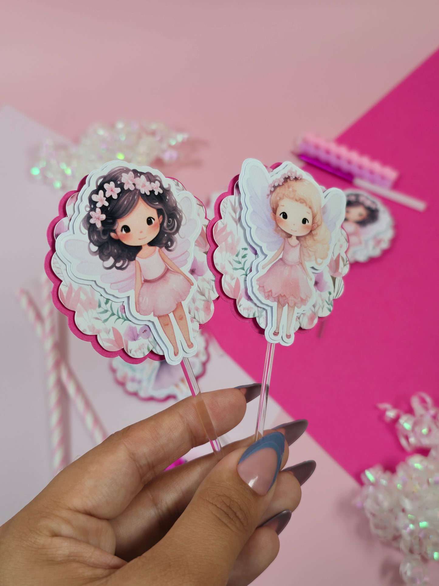 Fairy Cupcake Topper, Fairy Garden cupcake decor, Fairy birthday