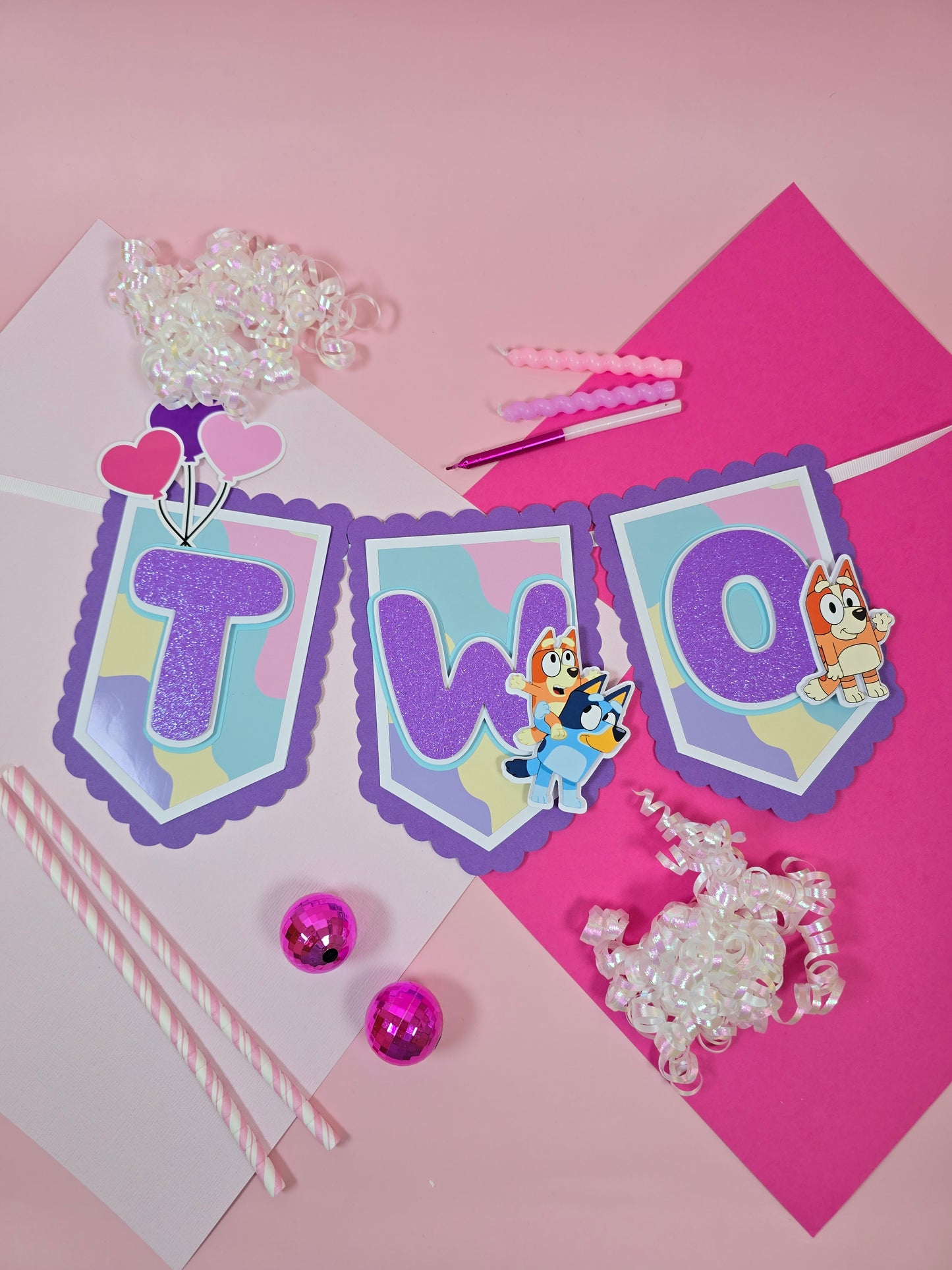 Bluey High Chair banner, Bluey theme banner, Bluey party decoration