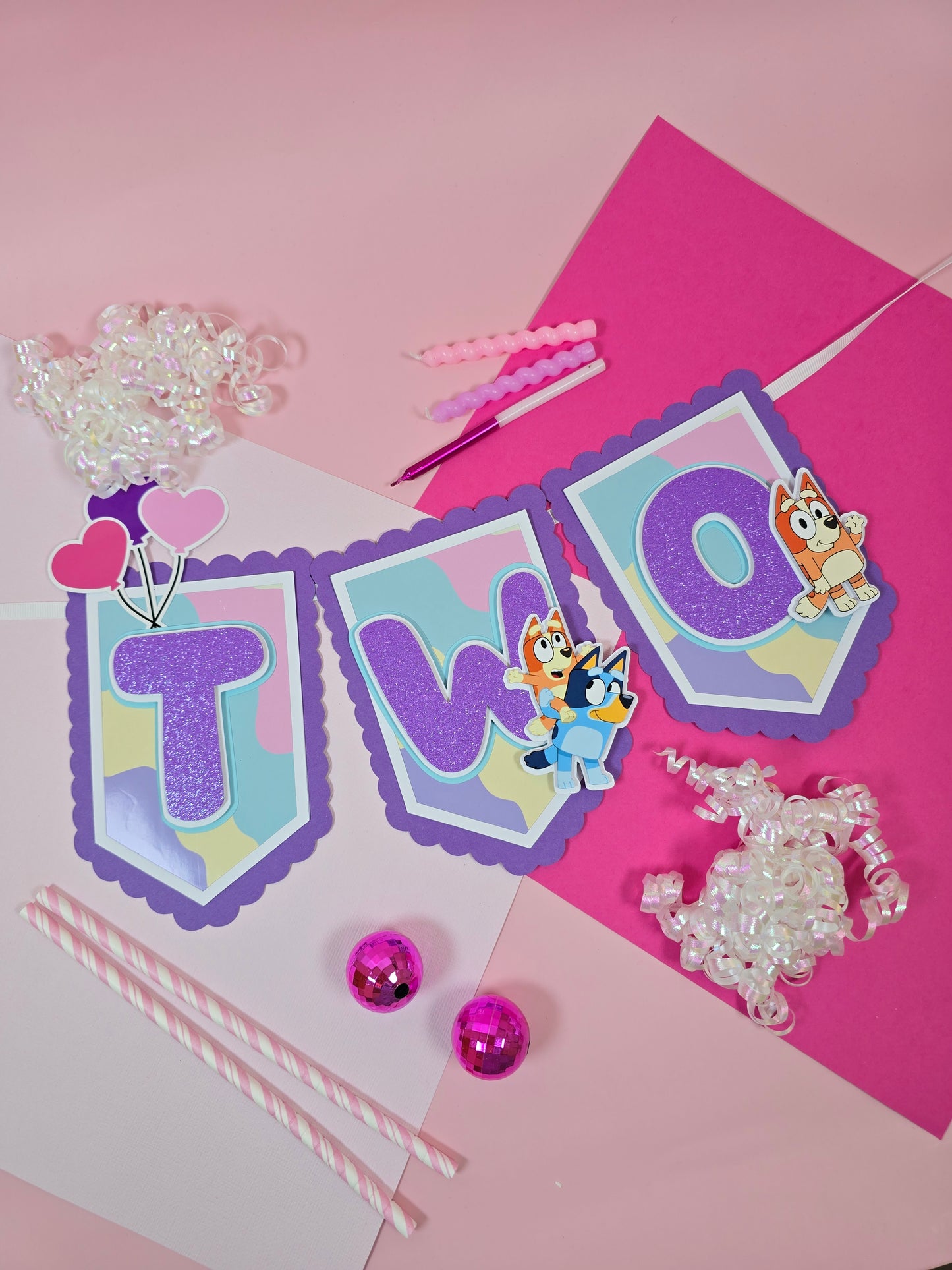 Bluey High Chair banner, Bluey theme banner, Bluey party decoration