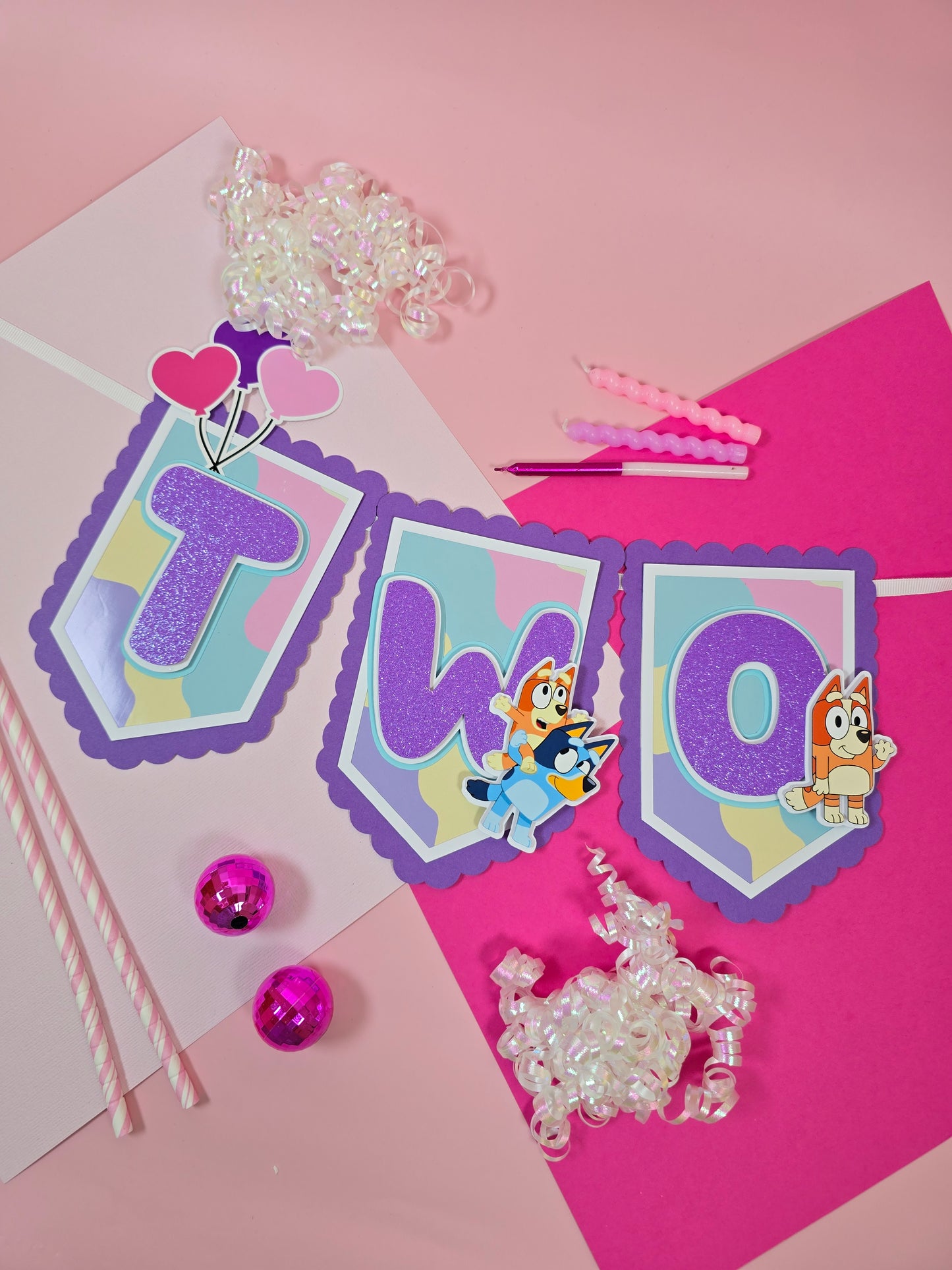 Bluey High Chair banner, Bluey theme banner, Bluey party decoration