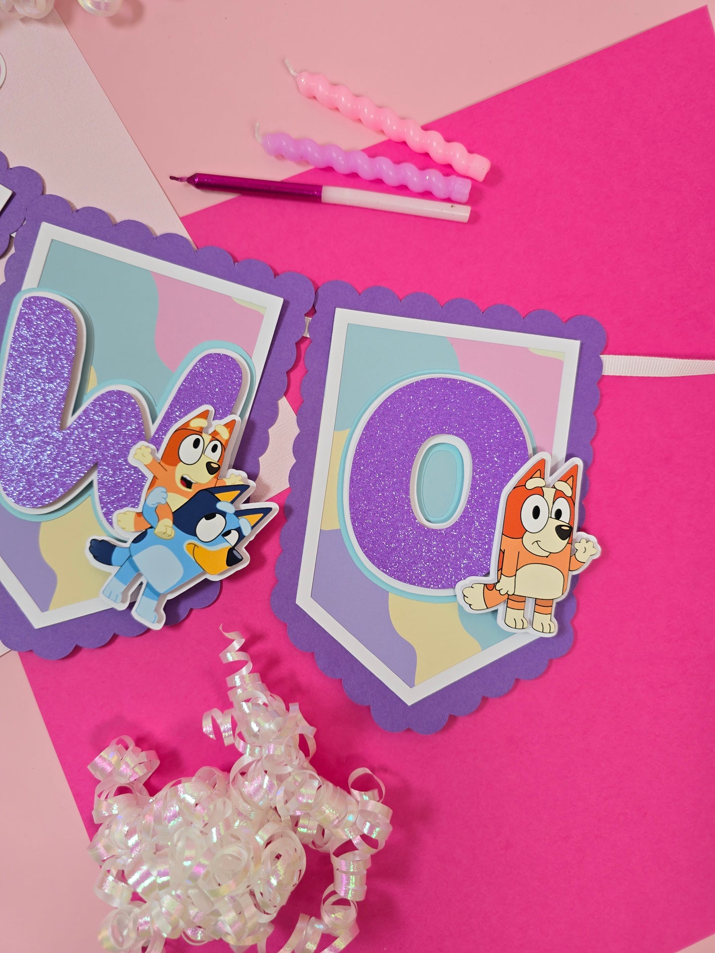 Bluey High Chair banner, Bluey theme banner, Bluey party decoration