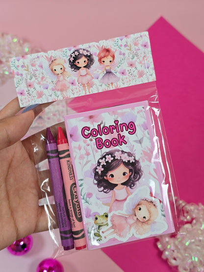 Fairy mini coloring books, Fairy garden mini coloring pages, Fairies party favors