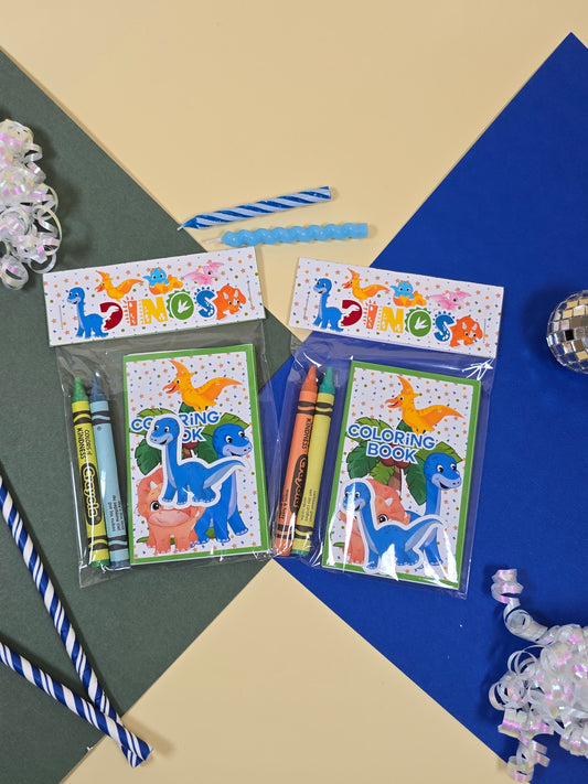 Dinosaurs mini coloring books, Dinos mini coloring pages, Dinosaurs party favors
