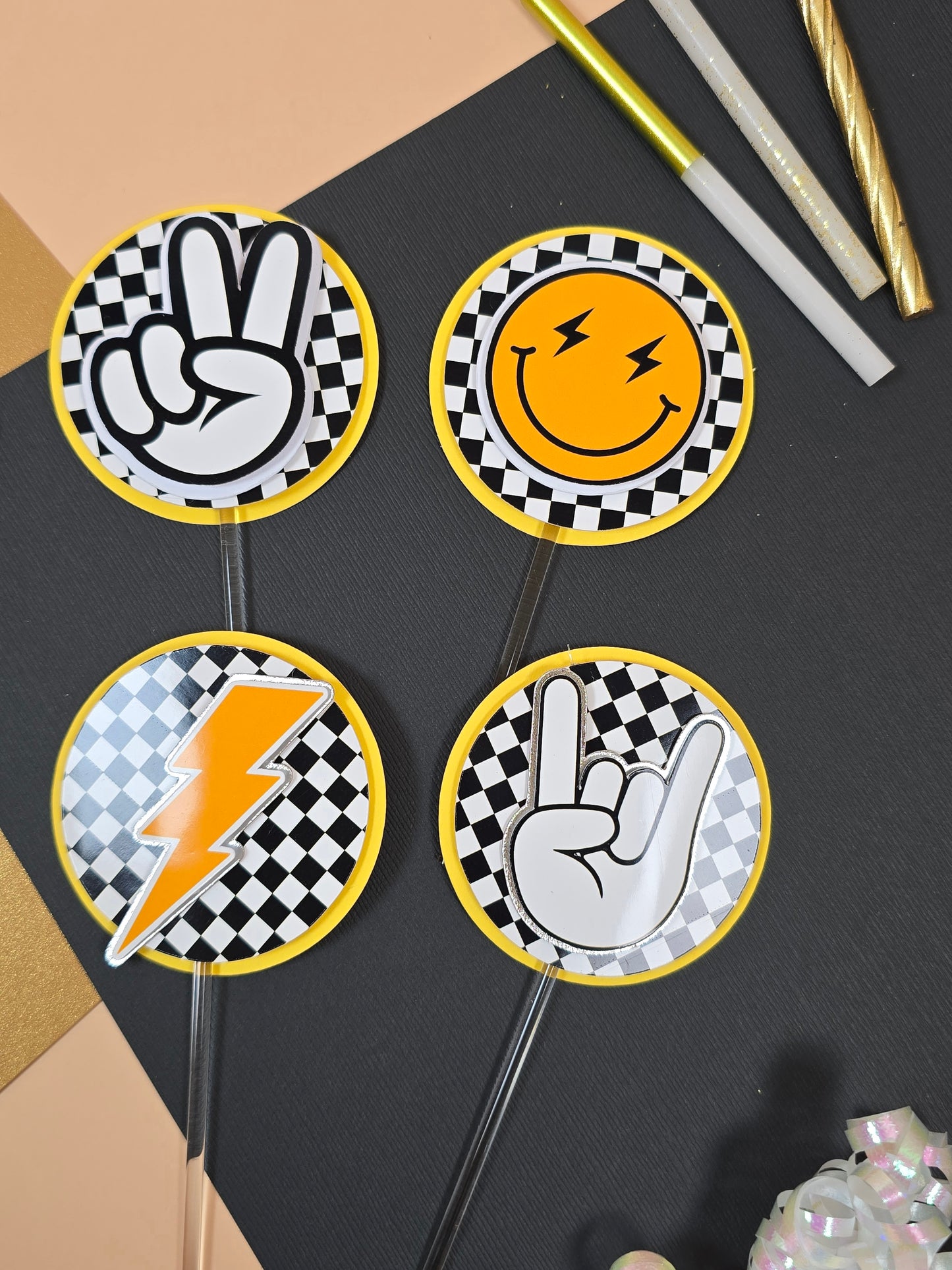 One happy dude Cupcake Toppers, One happy dude cupcake decor
