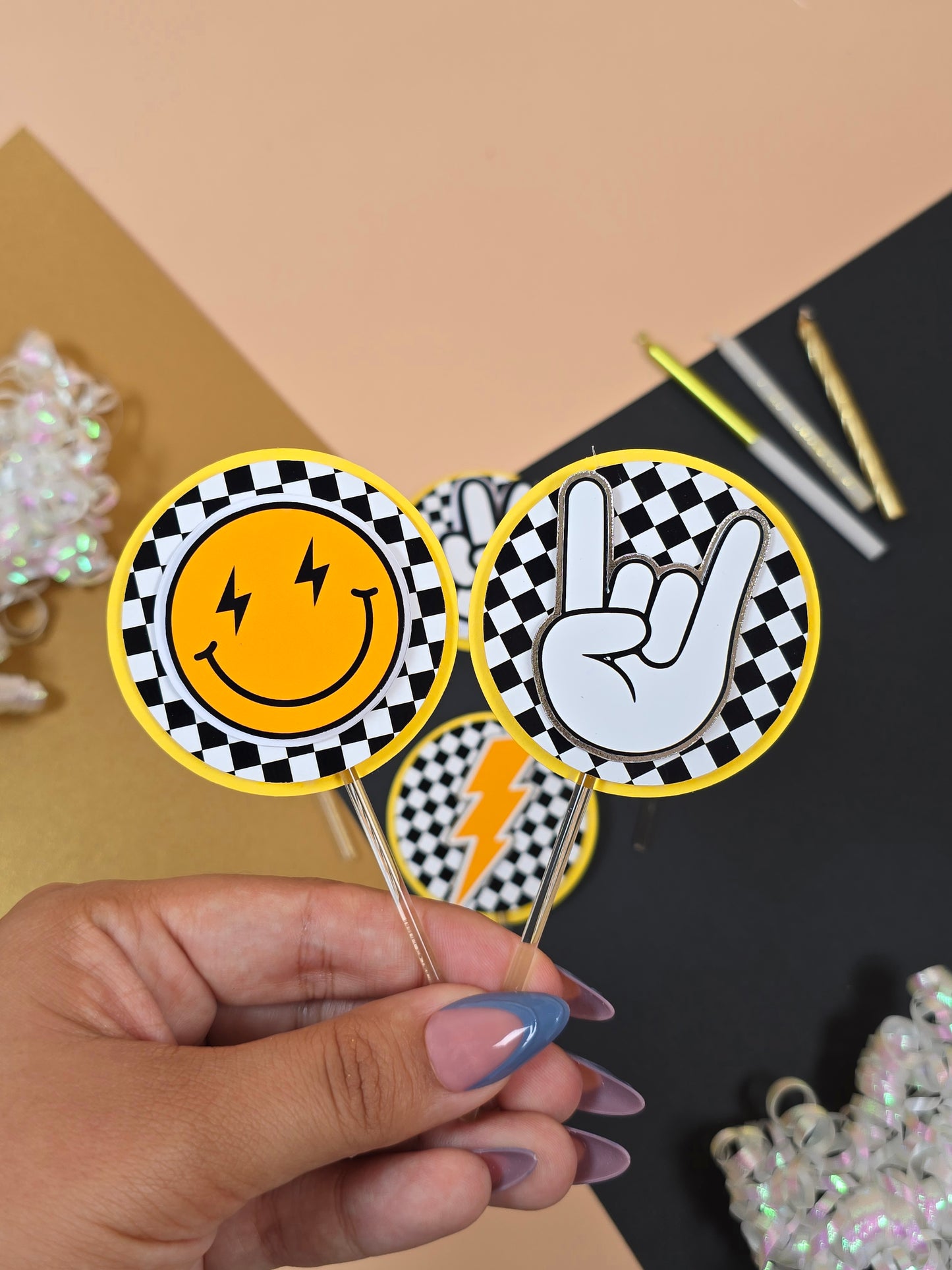 One happy dude Cupcake Toppers, One happy dude cupcake decor