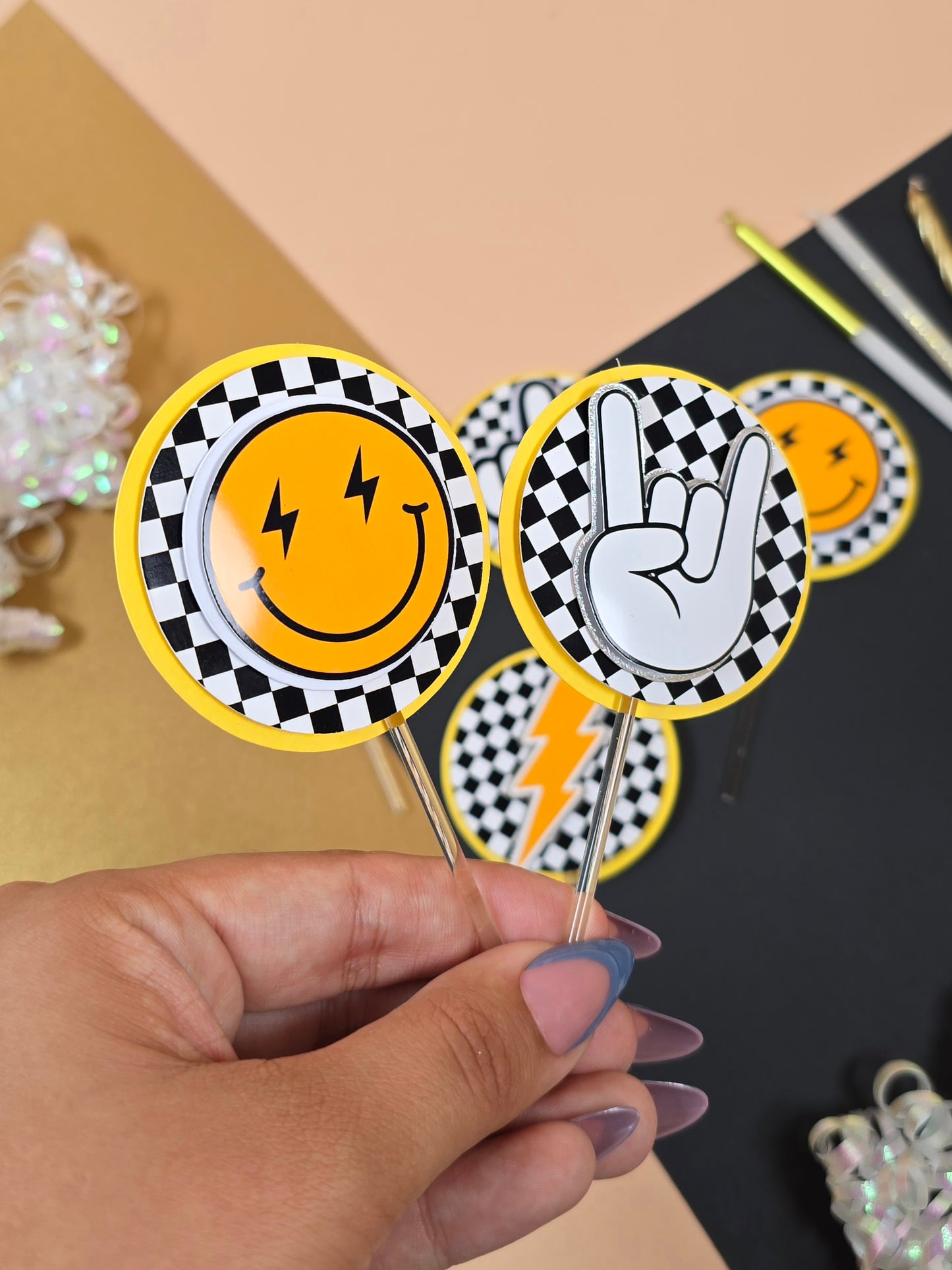 One happy dude Cupcake Toppers, One happy dude cupcake decor