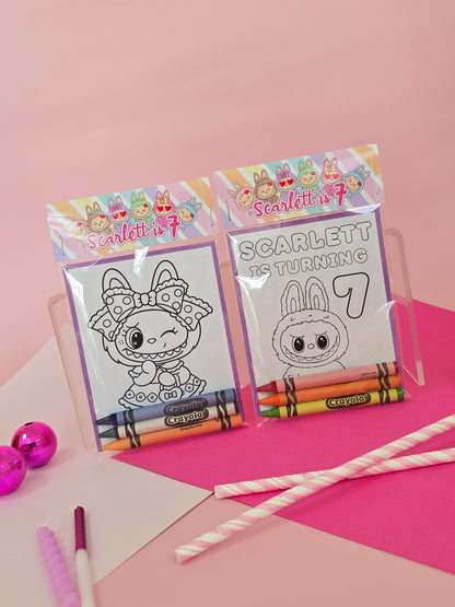 Labubu coloring books, Labubu coloring pages, Labubu party favors