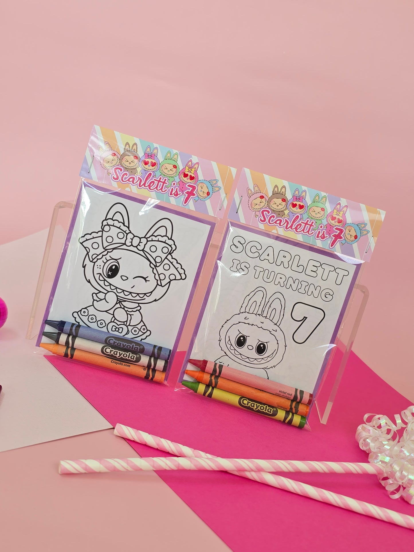 Labubu coloring books, Labubu coloring pages, Labubu party favors