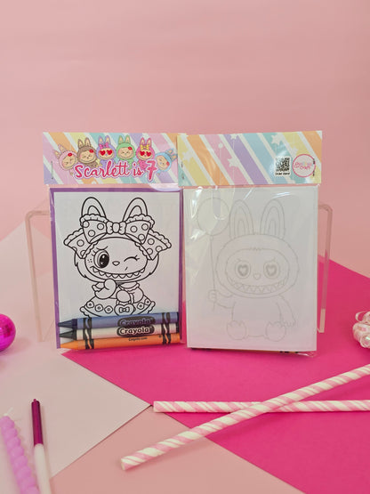 Labubu coloring books, Labubu coloring pages, Labubu party favors