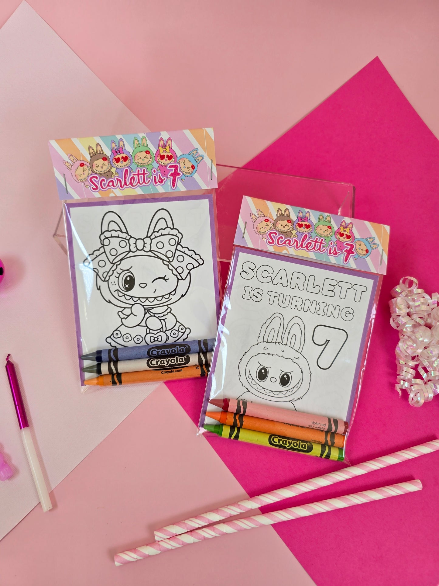 Labubu coloring books, Labubu coloring pages, Labubu party favors