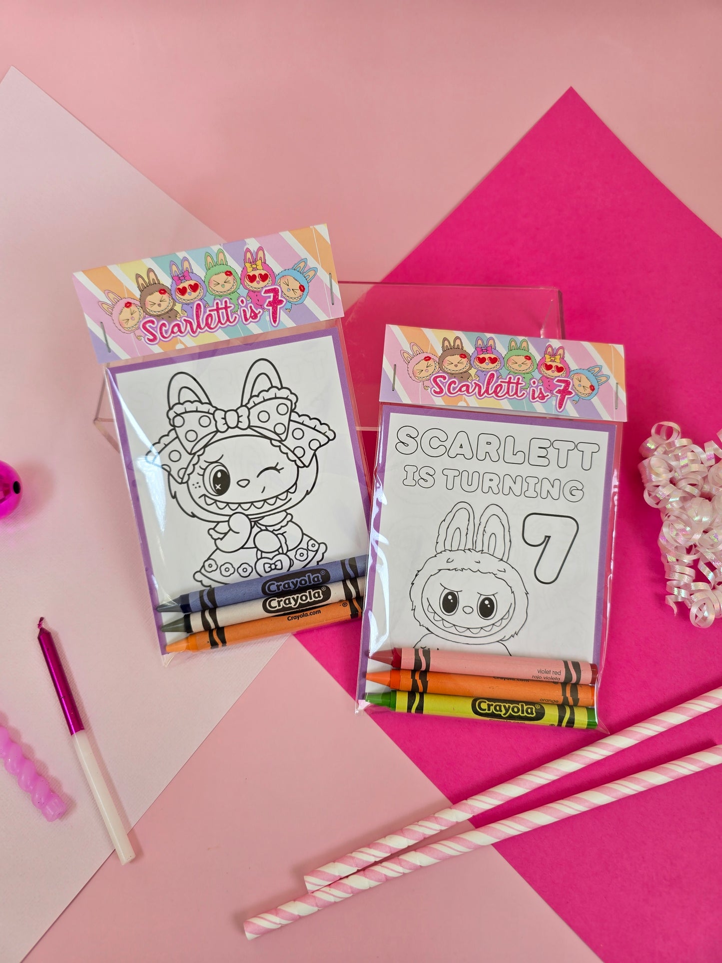 Labubu coloring books, Labubu coloring pages, Labubu party favors