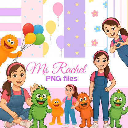Ms Rachel Clipart + Digital Paper