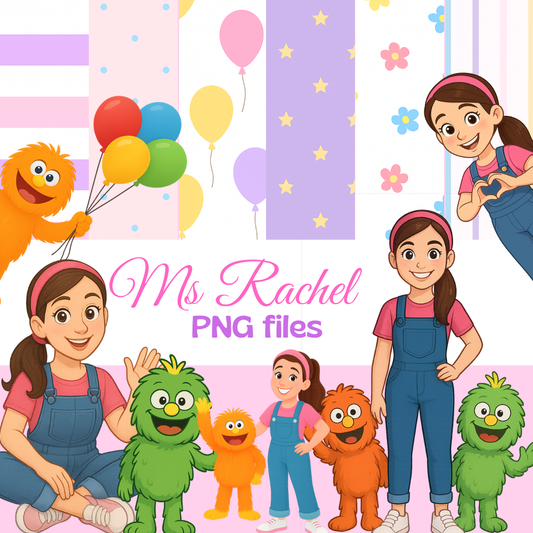 Ms Rachel Clipart + Digital Paper