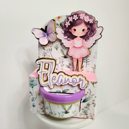 Fairy first birthday Mini play doh Box Fairy Garden Party favors play doh fairy Fairy garden theme party Fairy birthday theme