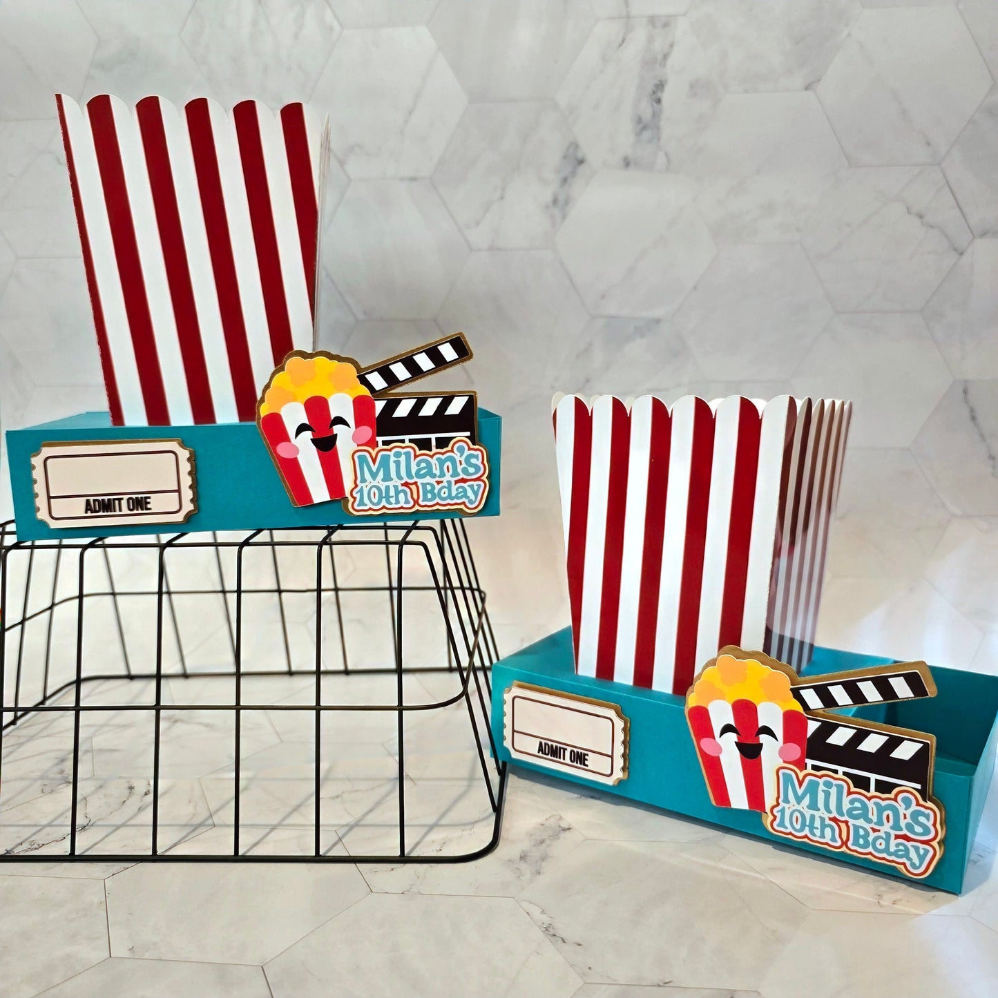 Movie Night Box popcorn candies party favors cinema movie party theme movie night box for birthday theme