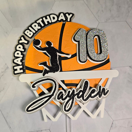 Basketball Cake Topper, Basketball cake decoration