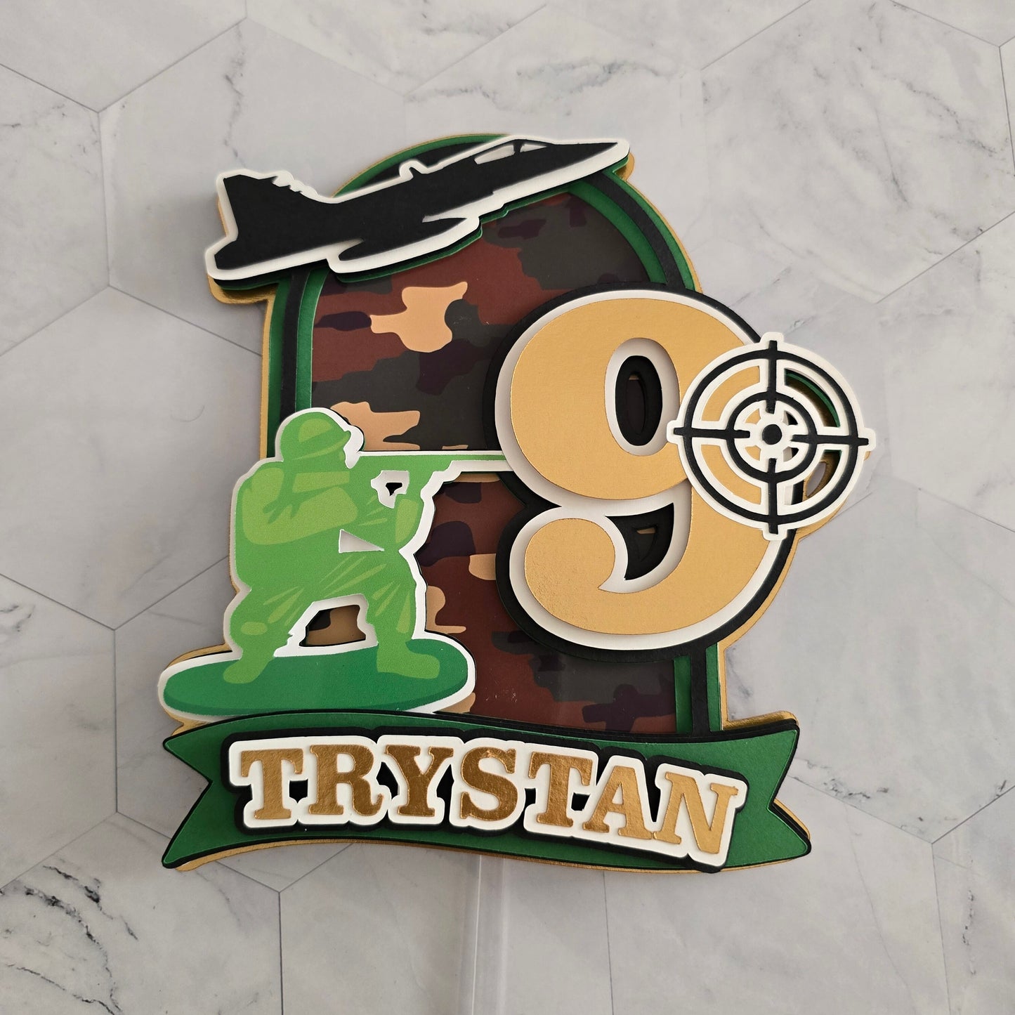 Army Man Cake topper, Army birthday theme, Army military party theme, Soldier cake topper