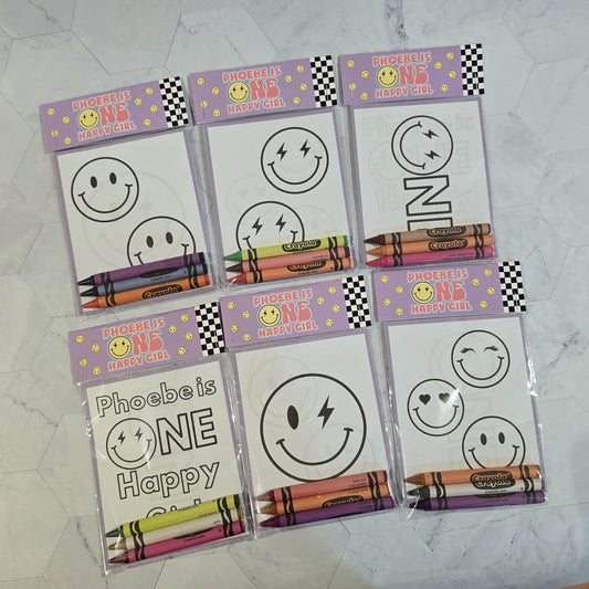 One happy Girl coloring books, daisy coloring pages, one happy girl birthday, first birthday