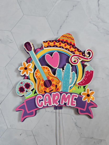 Mexican fiesta cake topper, Fiesta Cake topper,