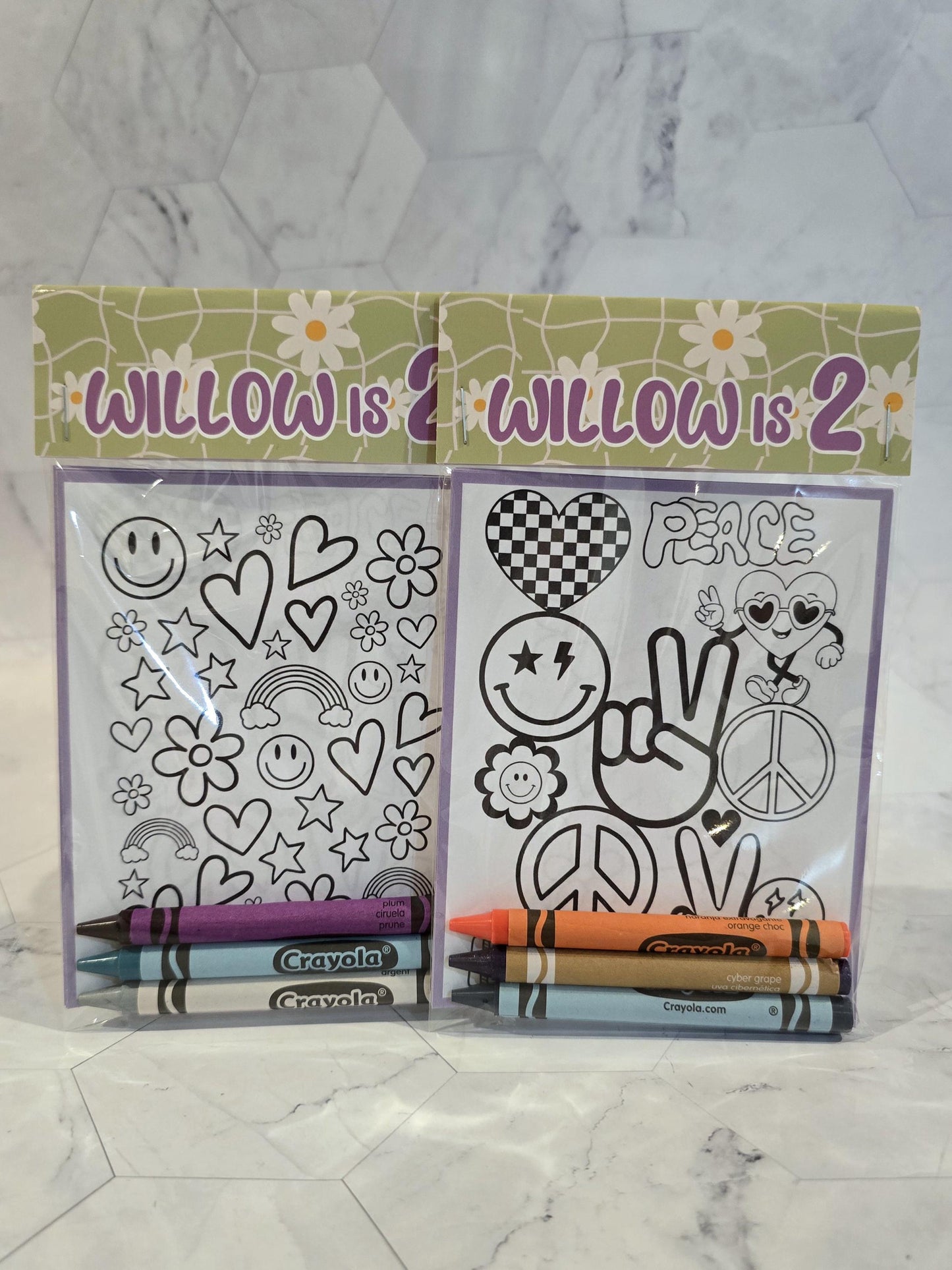 Two groovy coloring books, groovy coloring books, happy faces coloring books