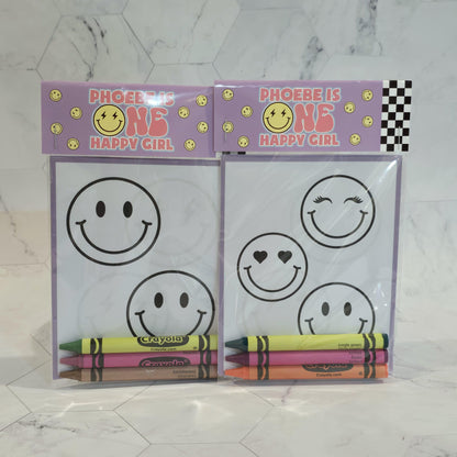 One happy Girl coloring books, daisy coloring pages, one happy girl birthday, first birthday