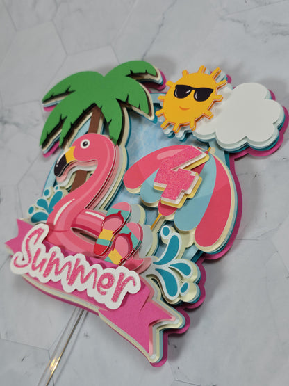 Pool Party cake topper, Summer theme party, Beach party cake topper, Splash cake topper, Pool party birthday theme