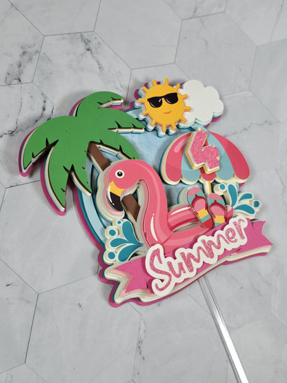 Pool Party cake topper, Summer theme party, Beach party cake topper, Splash cake topper, Pool party birthday theme