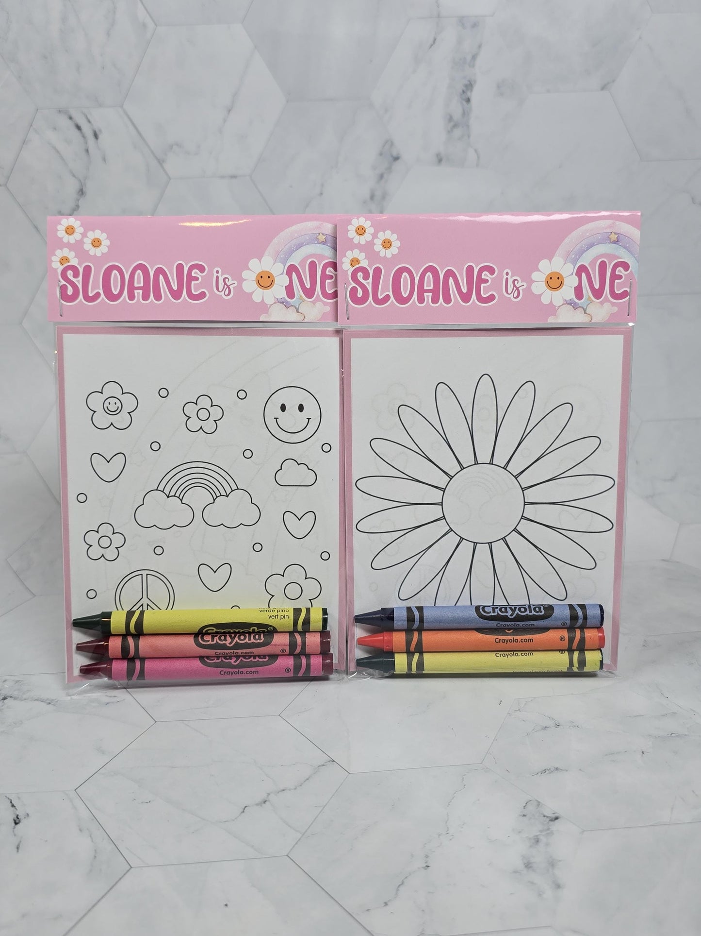 Daisy coloring books, Groovy Flowers Girly Pink coloring pages