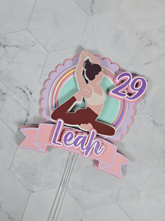 Yoga Cake topper, Yogui birthday party theme, yoga lover cake decor