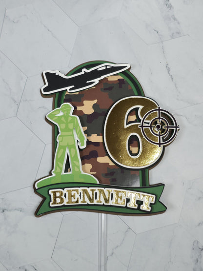 Army Man Cake topper, Army birthday theme, Army military party theme, Soldier cake topper