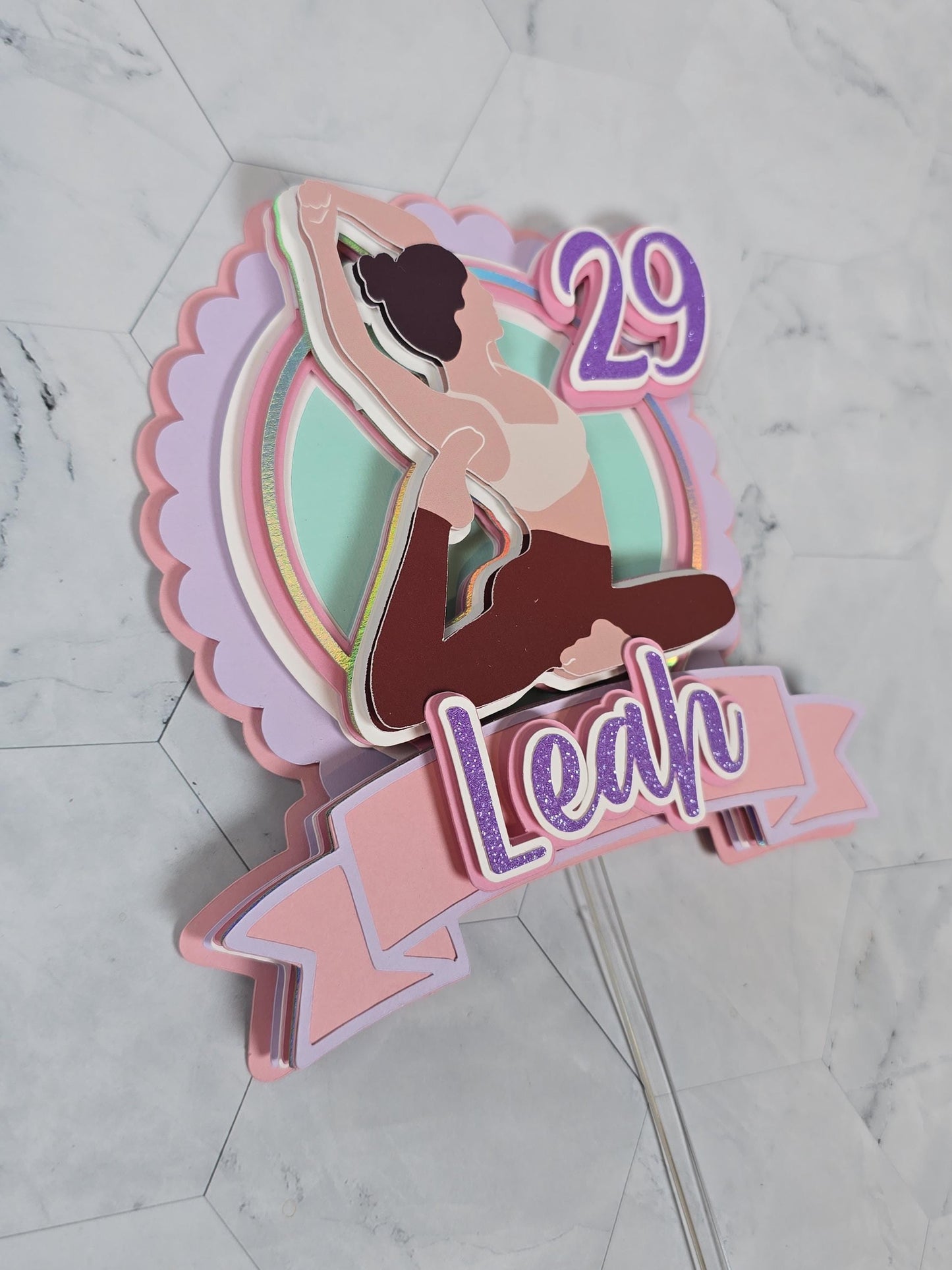 Yoga Cake topper, Yogui birthday party theme, yoga lover cake decor