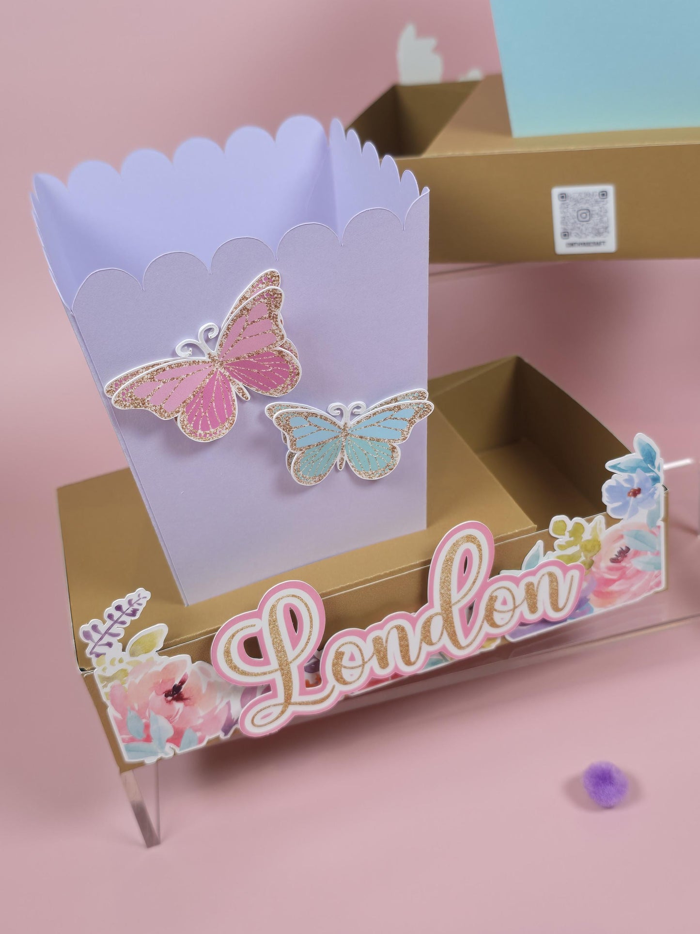 Butterflies Box popcorn Butterflies garden party favors Florar butterfly garden party theme movie night box for birthday theme Butterfly