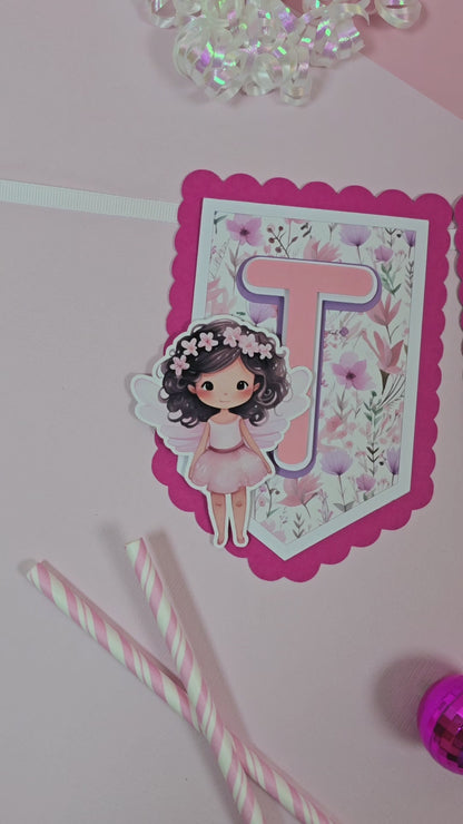 Fairy high chair banner, Fairy banner, Fairy Garden banner