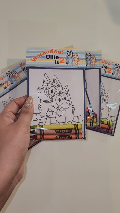 Bluey Coloring books, Bluey party favors, Bluey birthday