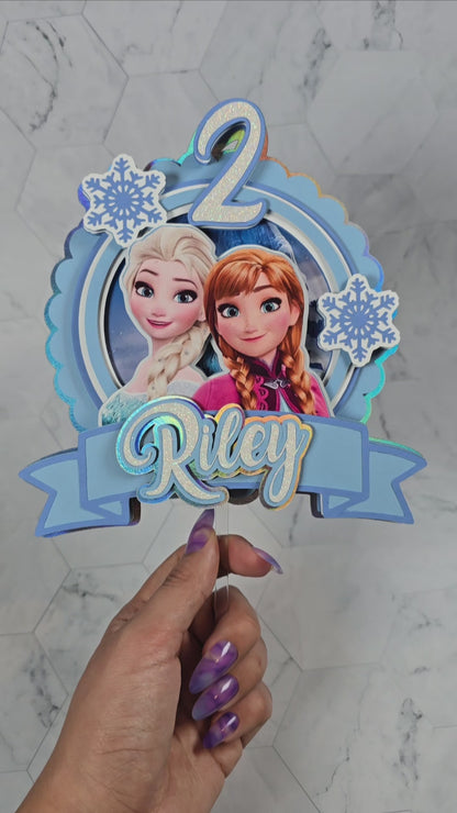 Ice Princess Cake topper, Ice Princess Cake topper, Ice princess birthday