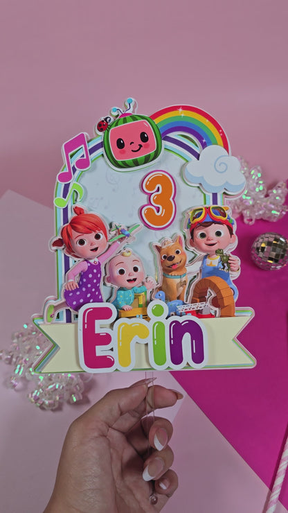 Cocomelon Cake topper, Cocomelon Cake topper, Cocomelon cake topper, Cocomelon birthday