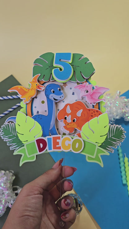 Dinosaur Cake topper, Dinosaurs birthday, Dinosaur party theme