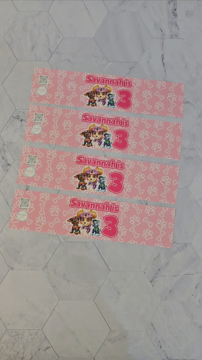 Paw Patrol Water bottle labels,Paw Patrol waterproof labels