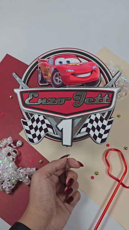 Cars Cake topper, Cars  birthday, Race cars party theme
