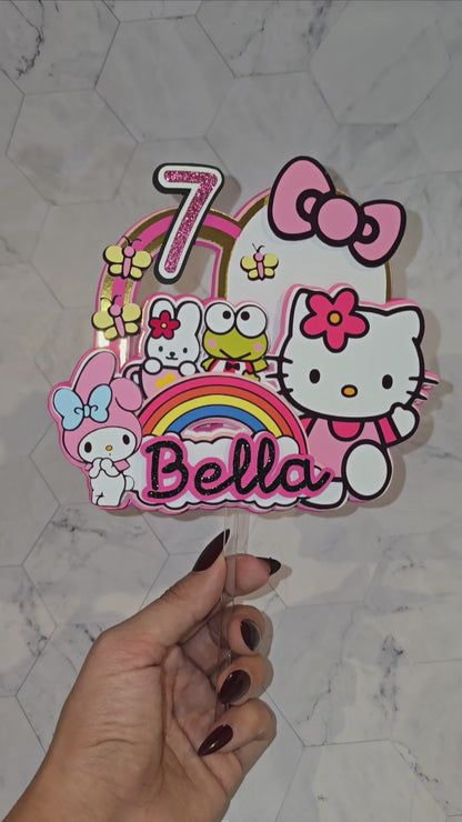Hello Kitty and friends Cake topper, Sanrio Cake topper,Hello Kitty party theme, Hello Kitty birthday